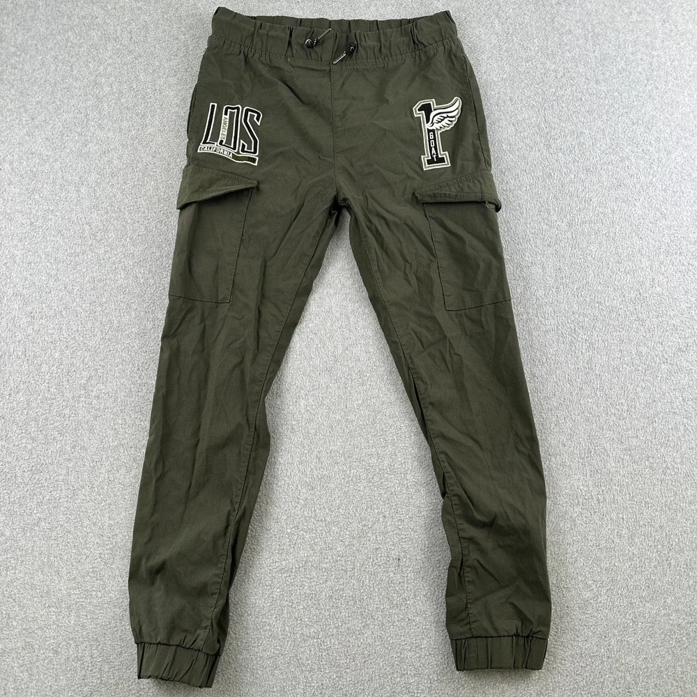 Ring of Fire Jogger Pants Boys 14 Green Los Angeles GOAT Cargo RBB1609NT Stretch